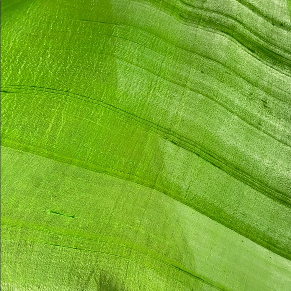 Light Green Shiny Silk Shawl - Picture 3 of 5